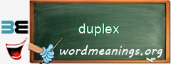 WordMeaning blackboard for duplex